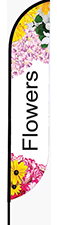 Flowers Feather Flag - Convex