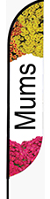 Mums Feather Flag - Convex