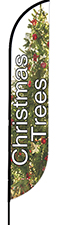 Christmas Trees Feather Flag - Convex