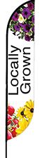 Locally Grown Feather Flag - Convex
